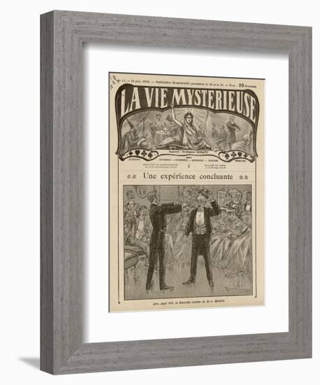 Under the Influence of a Hypnotist a Respectable Frenchman Removes His Toupee-null-Framed Art Print