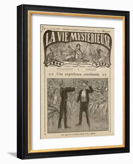 Under the Influence of a Hypnotist a Respectable Frenchman Removes His Toupee-null-Framed Art Print