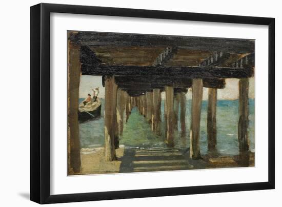 Under the Jetty-Henry Scott Tuke-Framed Giclee Print