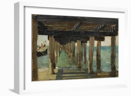 Under the Jetty-Henry Scott Tuke-Framed Giclee Print