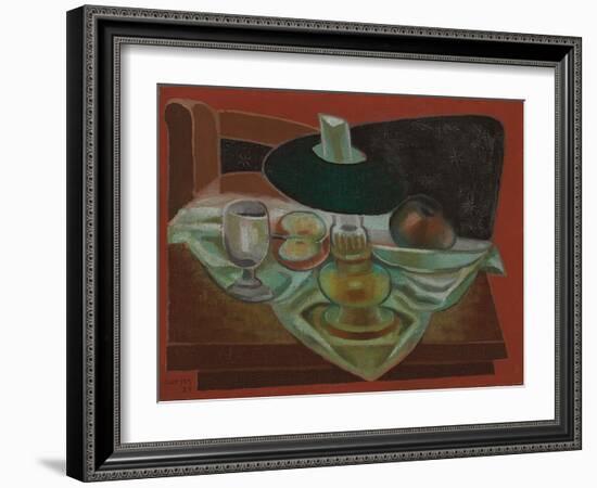 Under the Lamp; Sous La Lampe, 1925 (Oil on Canvas)-Juan Gris-Framed Giclee Print