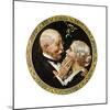 Under the Mistletoe (or Elderly Couple under Mistletoe)-Norman Rockwell-Mounted Giclee Print