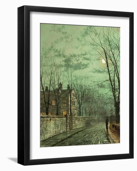 Under the Moonbeams, 1887 (Oil on Board)-John Atkinson Grimshaw-Framed Giclee Print