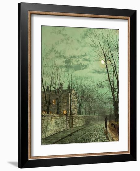 Under the Moonbeams, 1887 (Oil on Board)-John Atkinson Grimshaw-Framed Giclee Print