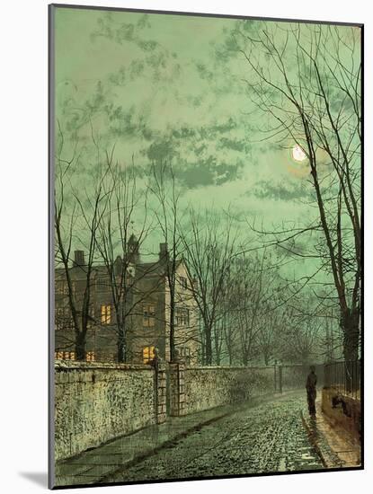 Under the Moonbeams, 1887 (Oil on Board)-John Atkinson Grimshaw-Mounted Giclee Print