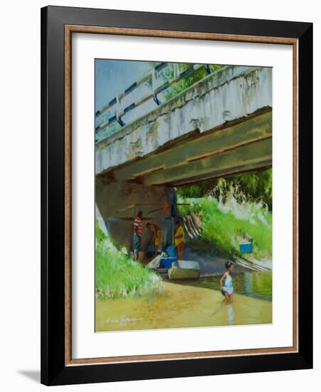 Under the Old Bridge-Colin Bootman-Framed Giclee Print