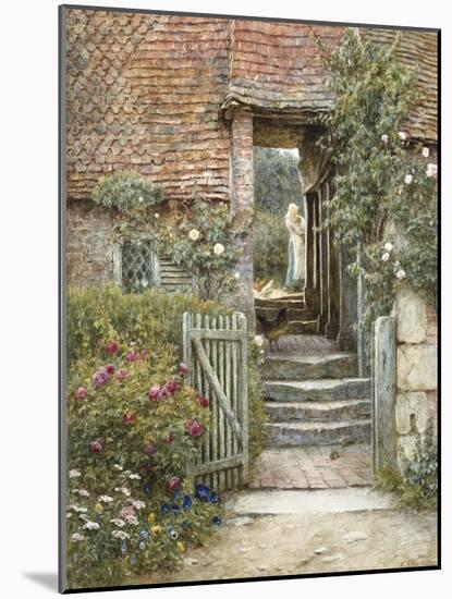 Under the Old Malthouse, Hambledon, Surrey (Watercolour with Scratching Out)-Helen Allingham-Mounted Giclee Print