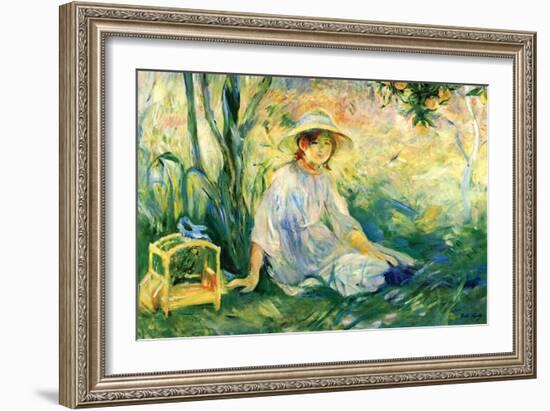 Under the Orange Tree-Berthe Morisot-Framed Art Print