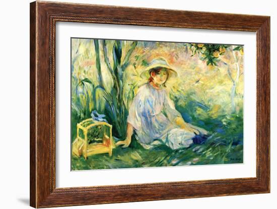 Under the Orange Tree-Berthe Morisot-Framed Art Print