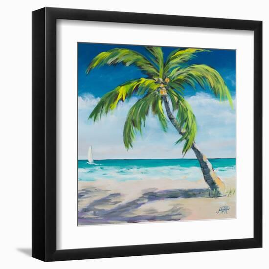 Under the Palm's Breeze I-Julie DeRice-Framed Art Print