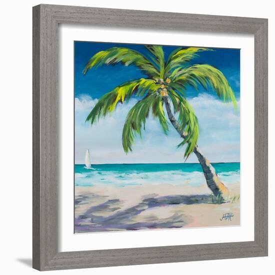 Under the Palm's Breeze I-Julie DeRice-Framed Art Print