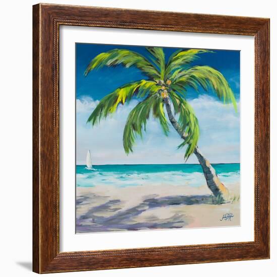 Under the Palm's Breeze I-Julie DeRice-Framed Art Print