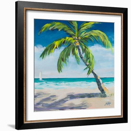 Under the Palm's Breeze I-Julie DeRice-Framed Art Print