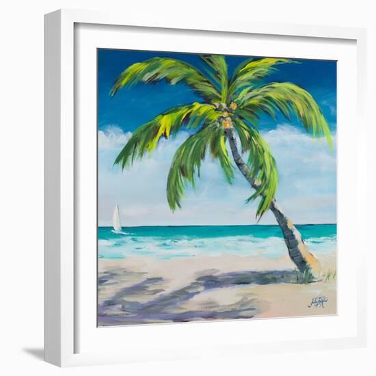 Under the Palm's Breeze I-Julie DeRice-Framed Art Print