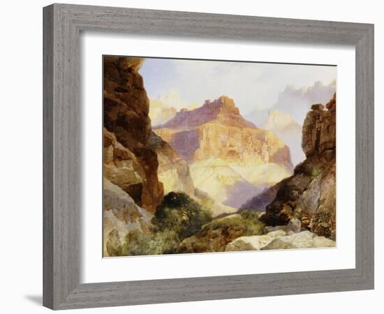 Under the Red Wall, Grand Canyon of Arizona, 1917-Thomas Moran-Framed Giclee Print