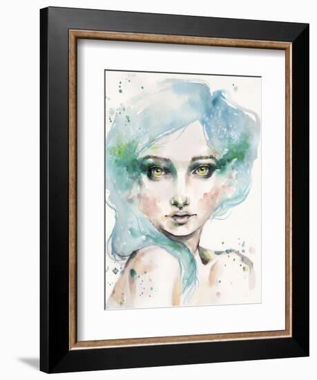 Under the Sea (female portrait)-Sillier than Sally-Framed Art Print