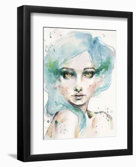 Under the Sea (female portrait)-Sillier than Sally-Framed Art Print