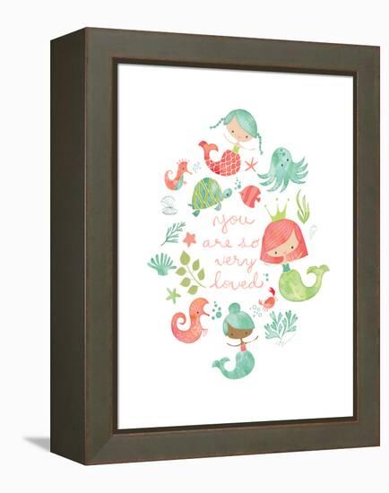 Under the Sea Mermaids-Heather Rosas-Framed Stretched Canvas