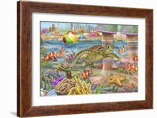 Under the Sea-Cathy Morrison Illustrates-Framed Giclee Print