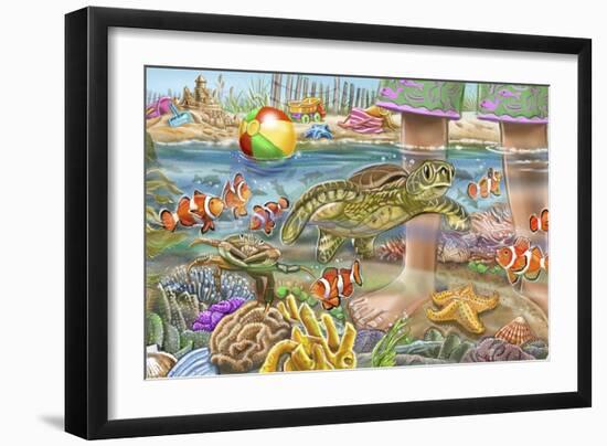 Under the Sea-Cathy Morrison Illustrates-Framed Giclee Print