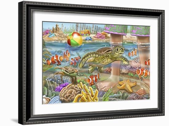 Under the Sea-Cathy Morrison Illustrates-Framed Giclee Print