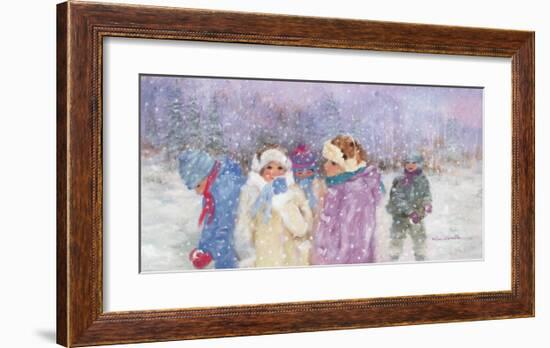 Under the Snow Flakes-Hélène Léveillée-Framed Art Print