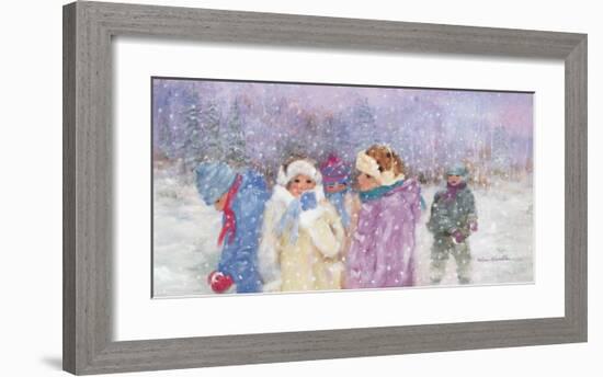 Under the Snow Flakes-Hélène Léveillée-Framed Art Print