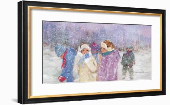 Under the Snow Flakes-Hélène Léveillée-Framed Art Print