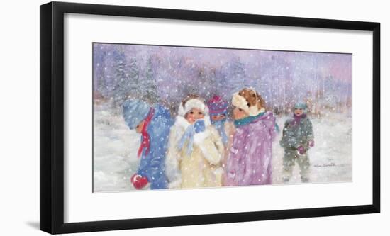 Under the Snow Flakes-Hélène Léveillée-Framed Art Print