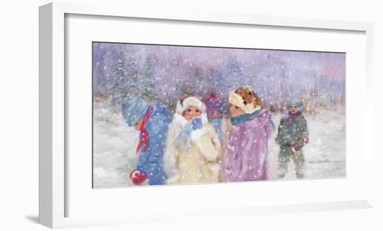 Under the Snow Flakes-Hélène Léveillée-Framed Art Print