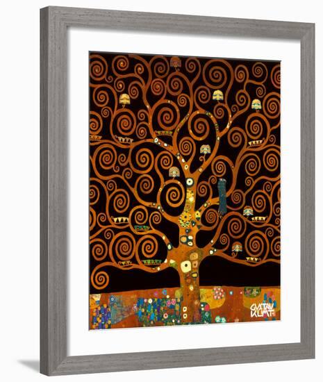 Under the Tree of Life-Gustav Klimt-Framed Premium Giclee Print