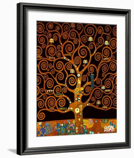 Under the Tree of Life-Gustav Klimt-Framed Premium Giclee Print