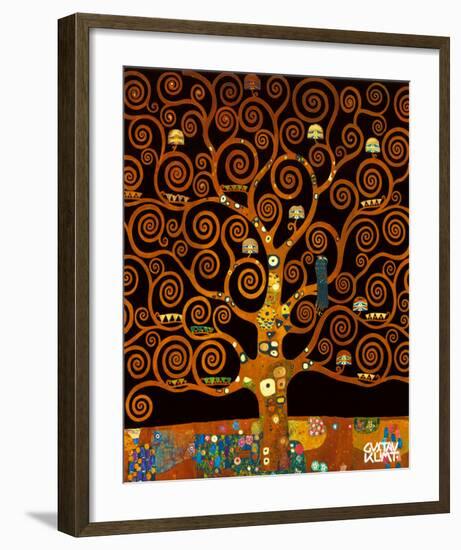 Under the Tree of Life-Gustav Klimt-Framed Premium Giclee Print