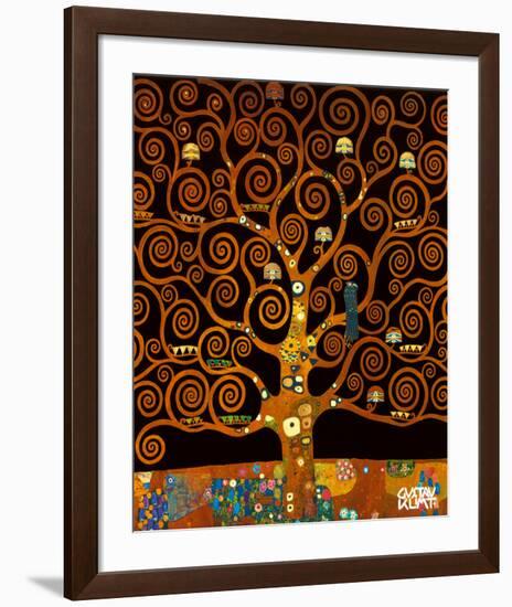 Under the Tree of Life-Gustav Klimt-Framed Premium Giclee Print