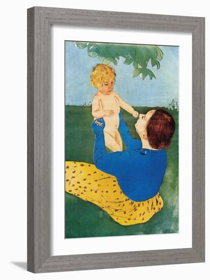 Under The Tree-Mary Cassatt-Framed Art Print