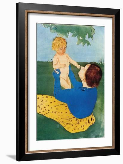 Under The Tree-Mary Cassatt-Framed Art Print