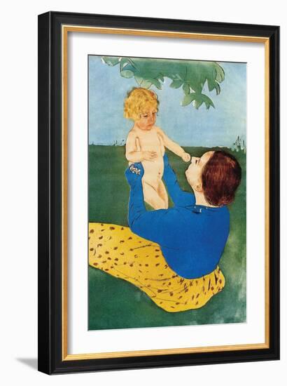 Under The Tree-Mary Cassatt-Framed Art Print