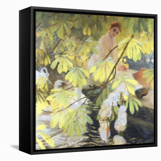 Under the Tree-Gaston De Latouche-Framed Premier Image Canvas