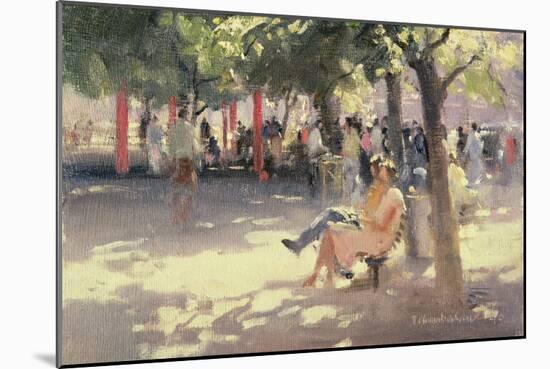 Under the Trees, South Bank, 1990-Trevor Chamberlain-Mounted Giclee Print