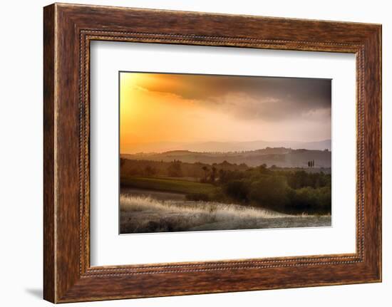 Under the Tuscan Sunset-George Oze-Framed Photographic Print