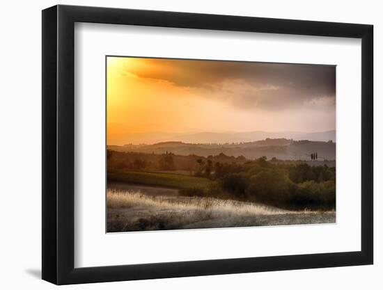 Under the Tuscan Sunset-George Oze-Framed Photographic Print