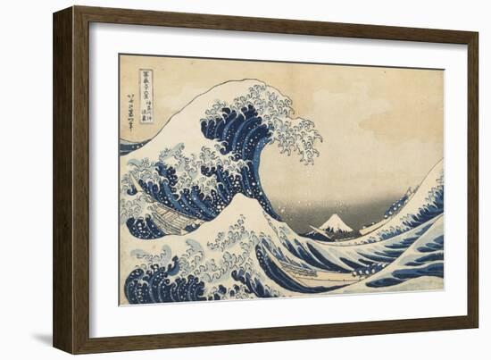 Under the Wave Off Kanagawa, 1831-34-Katsushika Hokusai-Framed Giclee Print