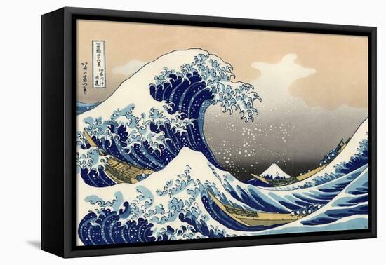Under the Wave off Kanagawa by Hokusai-Fine Art-Framed Premier Image Canvas