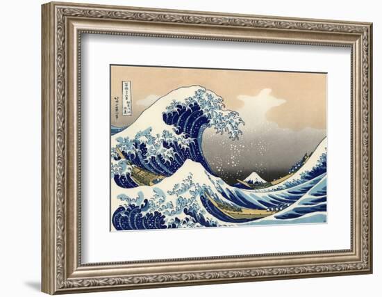 Under the Wave off Kanagawa by Hokusai-Fine Art-Framed Photographic Print