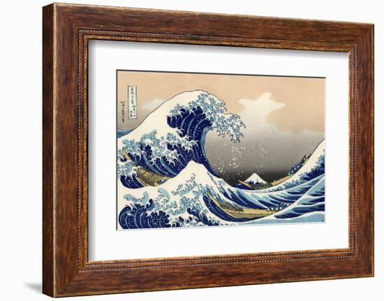 Under the Wave off Kanagawa by Hokusai-Fine Art-Framed Photographic Print