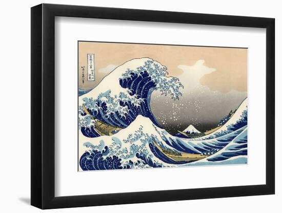 Under the Wave off Kanagawa by Hokusai-Fine Art-Framed Photographic Print