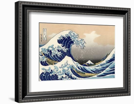 Under the Wave off Kanagawa by Hokusai-Fine Art-Framed Photographic Print