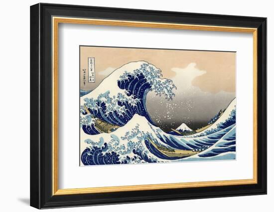 Under the Wave off Kanagawa by Hokusai-Fine Art-Framed Photographic Print