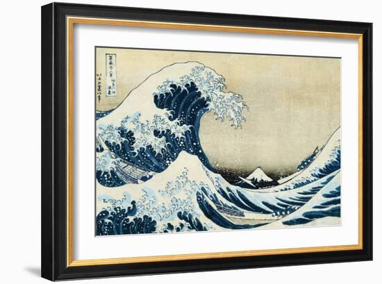 Under the Wave, Off Kanagawa-Katsushika Hokusai-Framed Art Print