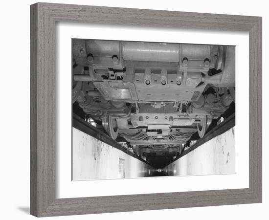 Undercarriage of a Train-Heinz Zinram-Framed Photographic Print